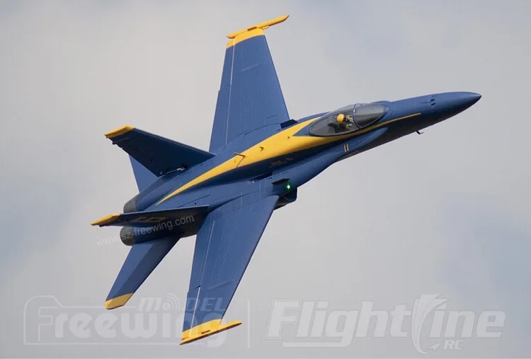 Модель самолета Freewing F18 F 18 90 мм F/A 18C Hornet Blue angel RC EDF|Радиоуправляемые самолеты| |