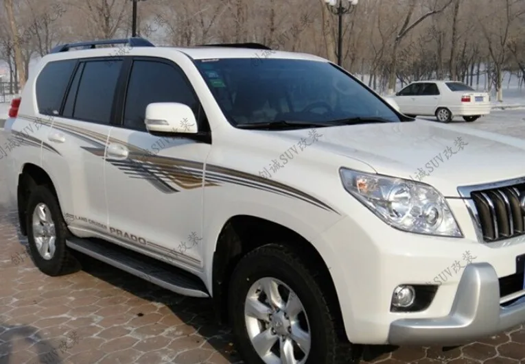Для Toyota Land Cruiser Prado FJ150 2010 2018 боковые линии тела двери литьевая надпись Стикеры