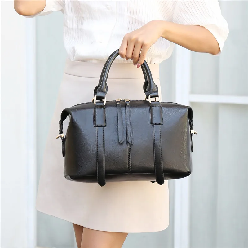 Toposhine Retro Boston Pillow Bag Lady Handbag New Fashion Casual Joker Shoulder Messenger Bag