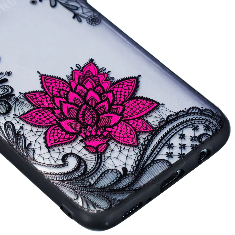 Sexy Floral Case For Samsung S8 Plus Cover Galaxy S9 fashion Hard PC+TPU |