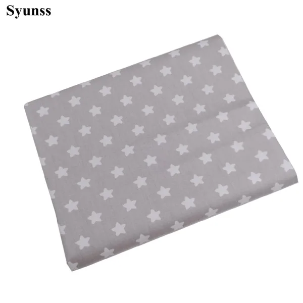 gray star Syunss Diy Лоскутная Ткань для квилтинга детские кроватки подушки платье Шитье Tissus серый мультфильм звезды печатных хлопок ткань Tecido - Цвет: gray star