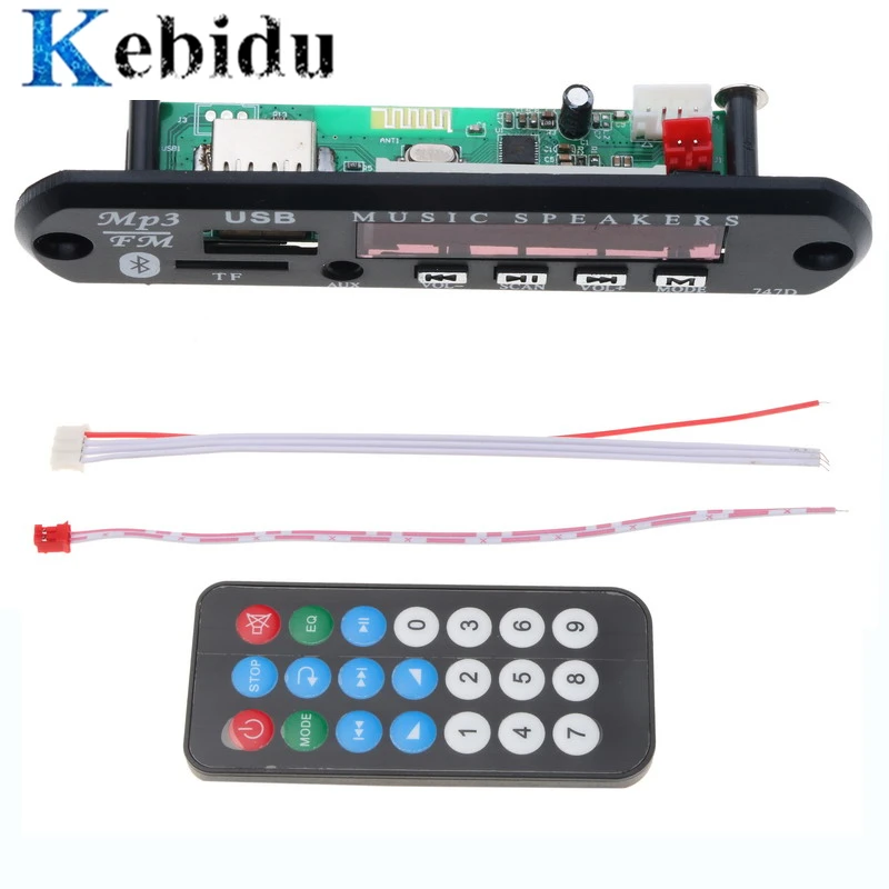 Плата декодера kebidu MP3 WMA беспроводной аудио модуль с Bluetooth USB TF FM радио 5 В 12 для