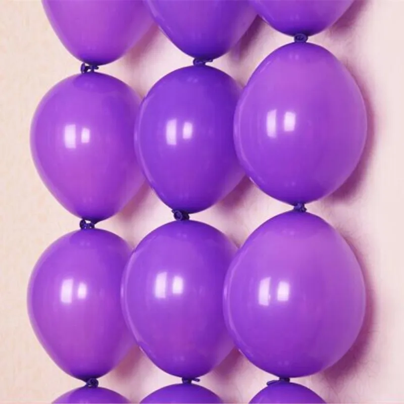 50pcs12 дюймов латексные фиолетовый Хвост шары Baby Shower Свадебные украшения для