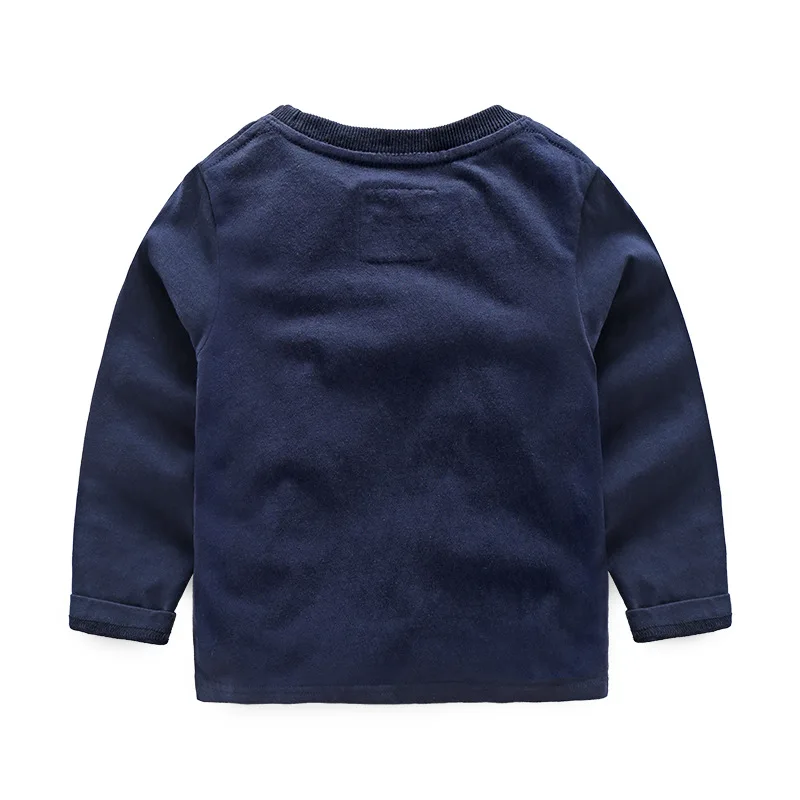 Spring Autumn 100% Cotton Kids T Shirt Cartoon Long Sleeve Baby Boys T-Shirt Children Pullovers Tees Clothes for 2-6T | Детская одежда