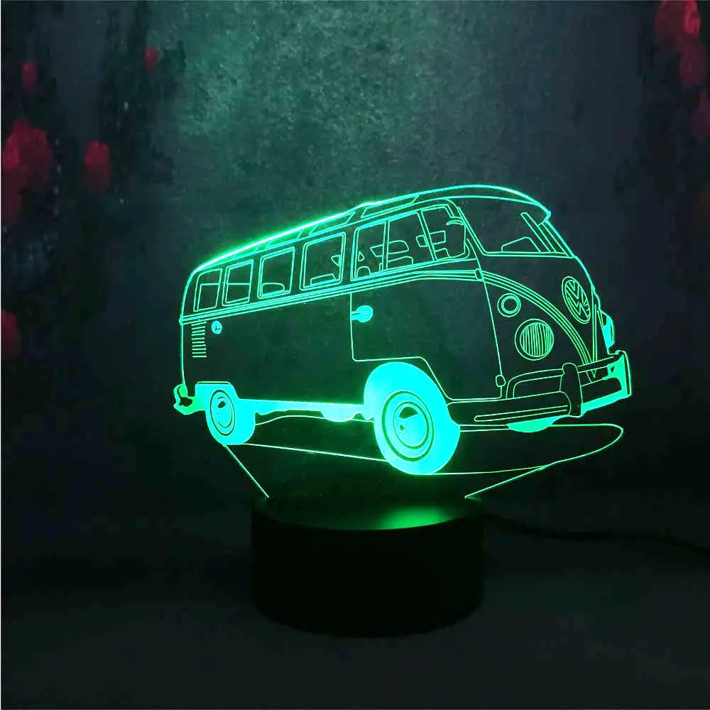 Удобный автобус USB зарядка RC пульт дистанционного управления 7 цветов Изменение