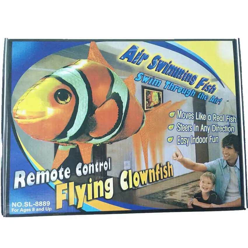 orange fish Дистанционное управление Акула игрушечные лошадки Air одежда заплыва рыбы Инфракрасный RC Летающий воздушные шары рыба-клоун Немо Дети вечерние игрушечные л - Цвет: orange fish