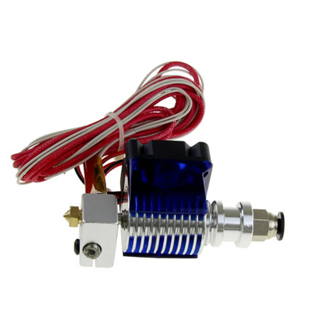 

(Q) All metal hot end extruder with cooling nozzle fan Bowden long distance V6 J-head for 1.75mm 12V 0.2 / 0.3 / 0.4 / 0.5mm