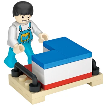 COGO City Series Transport Truck Forklift Anthem фигурки строительные блоки наборы кирпичи детские
