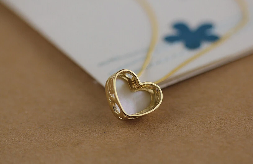 Чистое Серебро 925 серебро ювелирное изделие оригинал в форме сердца полый белый