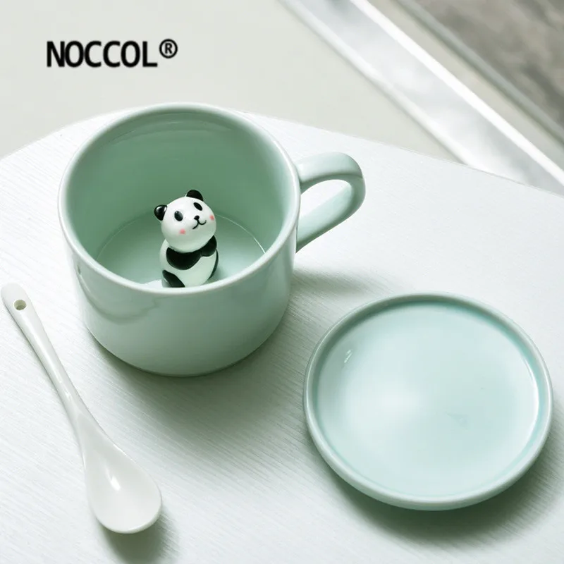 NOCCOL новинка 3D чашка с животными керамическая кофейная для детей девочек и