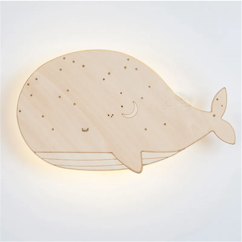 Современный Креативный деревянный светодиодный настенный светильник в виде