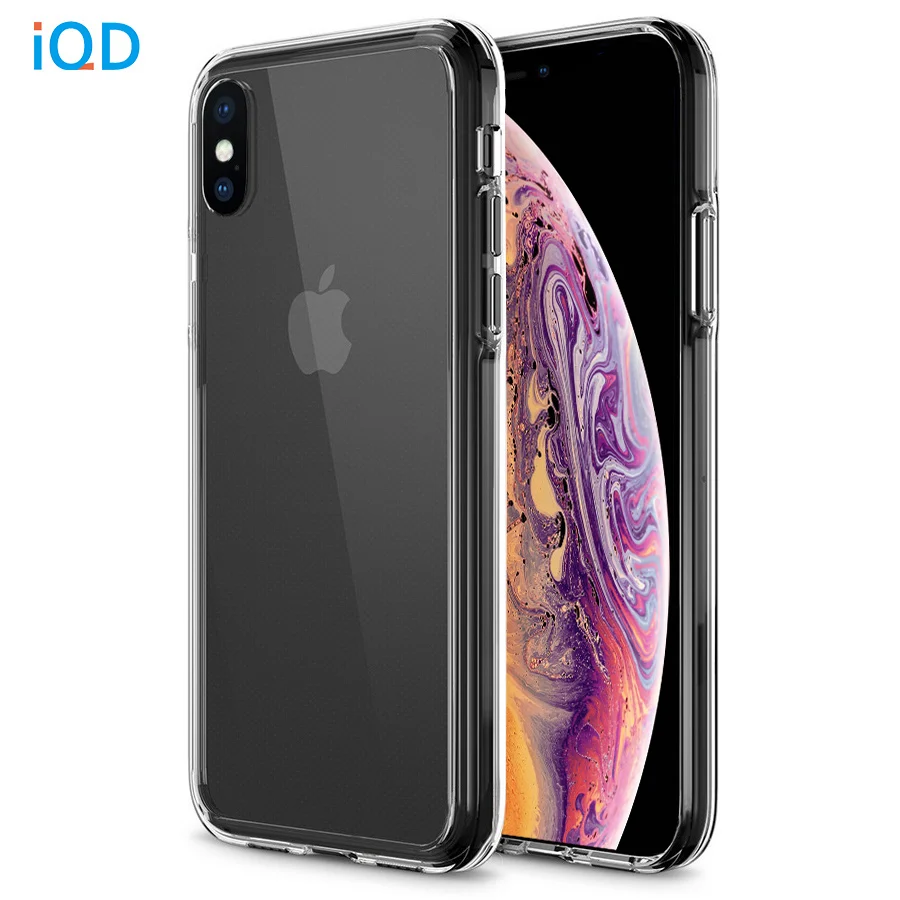 IQD Прозрачный чехол для iPhone X XS Max XR бампер из ТПУ Apple iphone 8 7 6 6s Plus Жесткие защитные чехлы xs|Бамперы| |