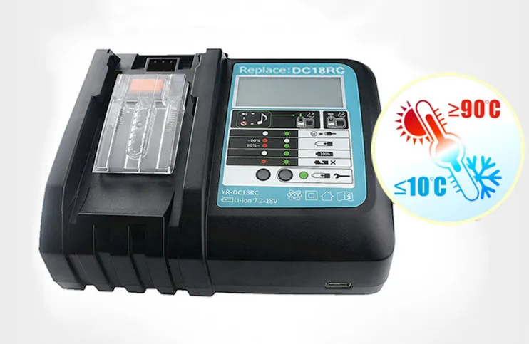 Музыкальное зарядное устройство с usb экраном для MAKITA14.4V/18В 18В BL1815 BL1830 BL1840 BL1845 BL1860 14