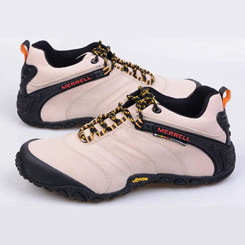 Мужские профессиональные туристические ботинки Merrell из натуральной кожи для пеших походов и восхождений в горы.