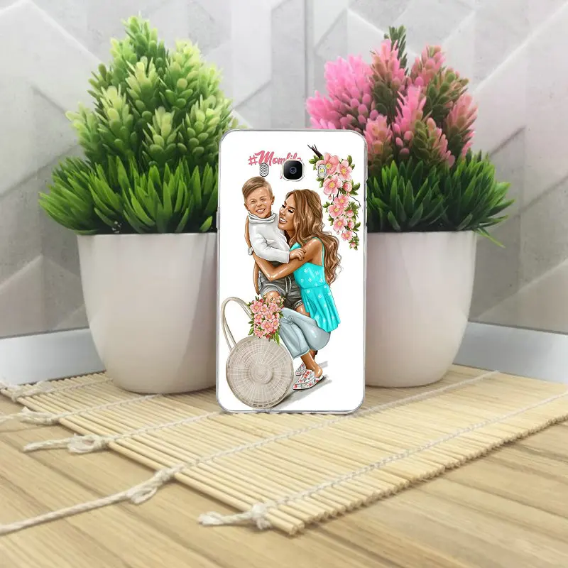 Чехол для Samsung Galaxy A3 A5 A7 J2 J3 J4 J5 J6 J7 J8 2016 2017 2018 мягкий чехол из ТПУ с надписью i love Mom Baby