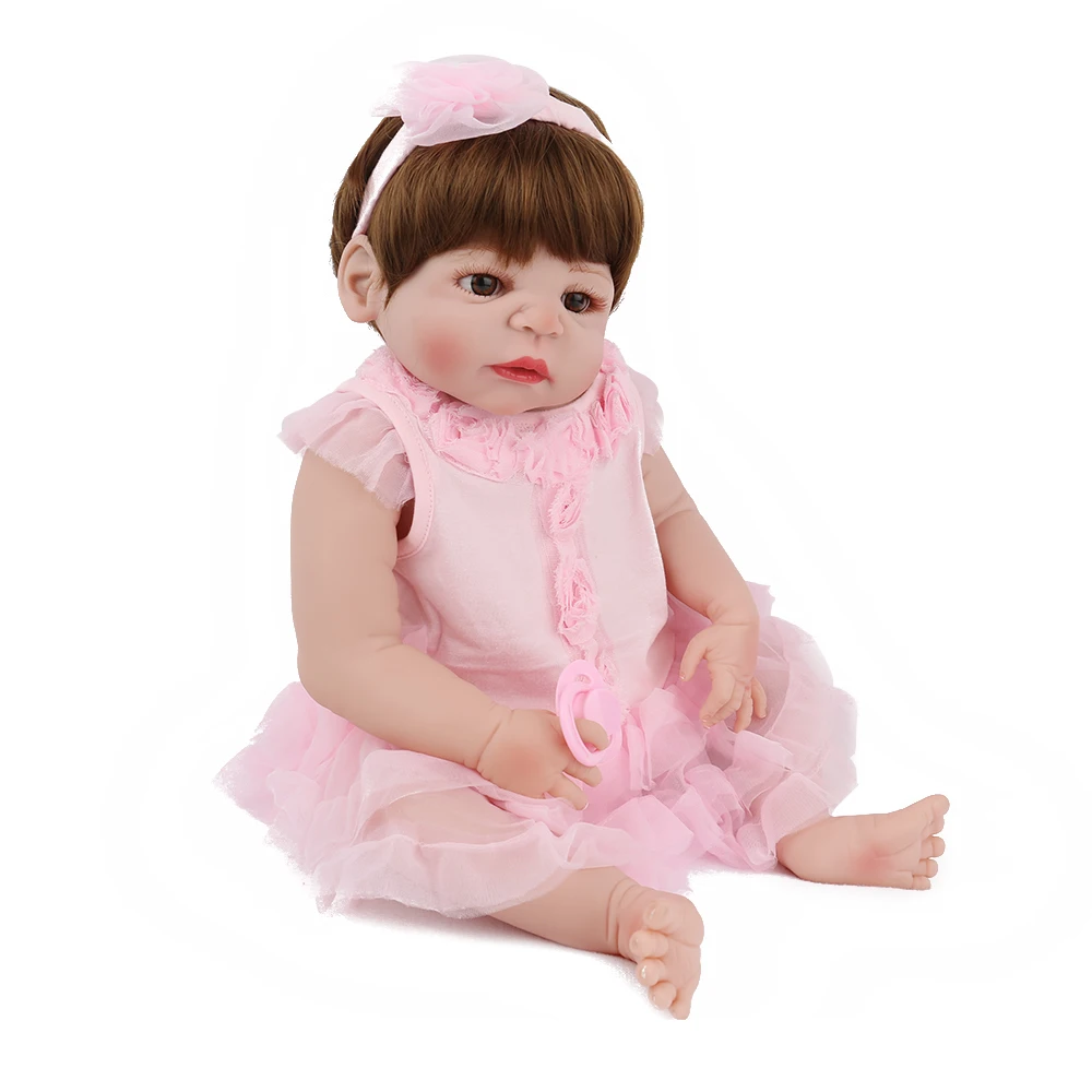 Кукла реборн NPKDOLL 22 дюйма силиконовая как новорожденный лучшие игрушки подарки
