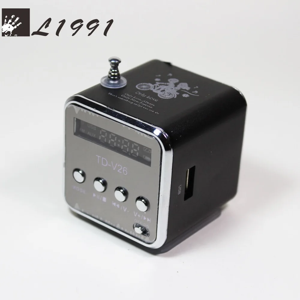 L1991 TD-V26 мини Динамик Портативный MP3 музыкальный плеер с ЖК-дисплей Поддержка