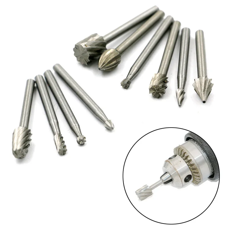 10 шт HSS Dremel фрезерный дерево роторное фрезерование ротационный напильник