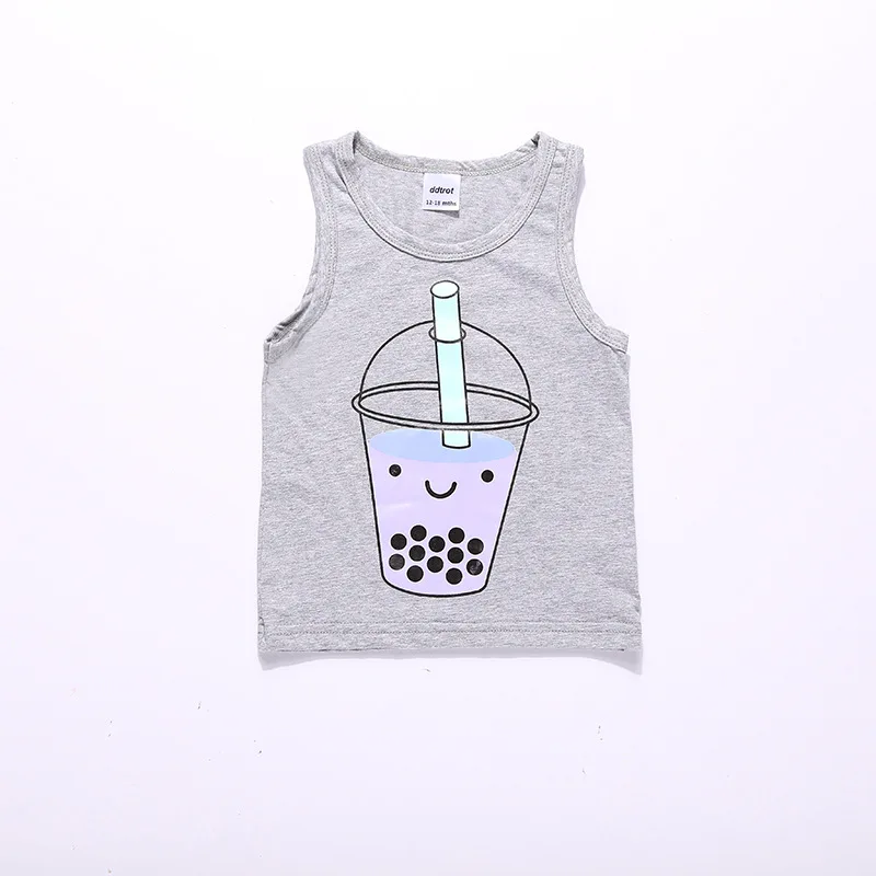

AD 4pcs/lot Popsicle Boys Girls Tops Tees T-shirts Kids Clothes Children's Clothing for 100% Cotton Vest
