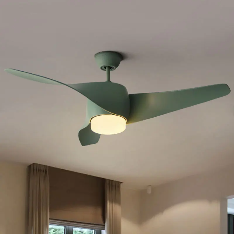 売却 50 インチ北欧マカロンキッチンledファンシャンデリアシンプルなリビングルームレストランライトレトロスパイラルファンランプ送料無料