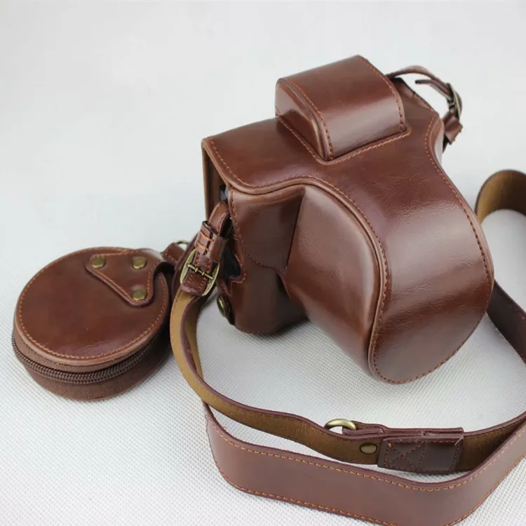 Ocotex роскошная сумка для камеры из искусственной кожи для Fujifilm Fuji XT100 XT-100 защитный чехол с батарейным отсеком+ ремешком