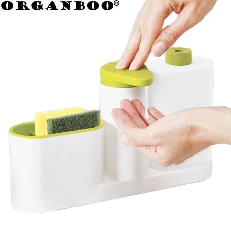 

1PC Kitchen Bathroom Washing Sponge Storage Sink Plastic Soap Dispenser Storage Rack Hand Sanitizer Bottle