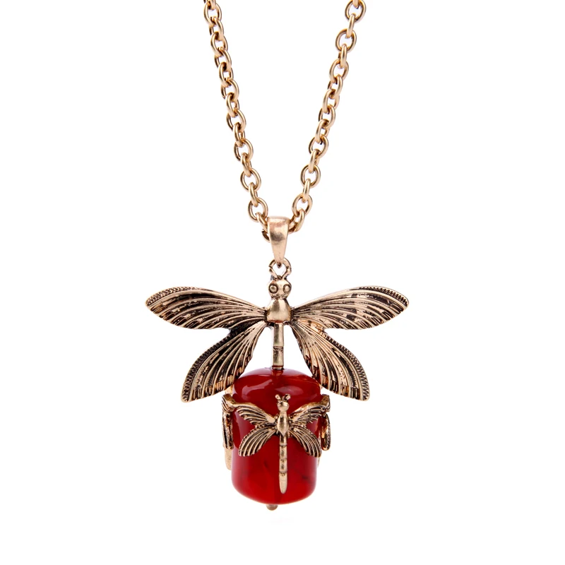 Ожерелье с насекомыми s &amp Подвески новый дизайн стрекоза стимпанк Ювелирная
