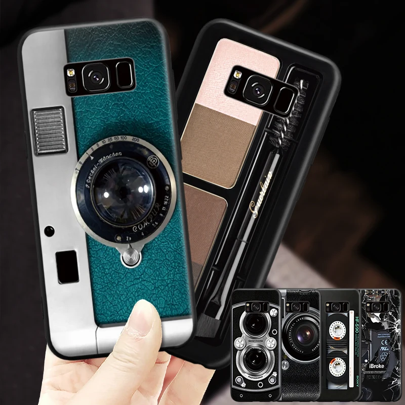 Чехол с 3d-изображением аудио-ленты для Samsung Galaxy S6 S7 S8 S9 Edge Plus Note 3 4 5 8 9 черный