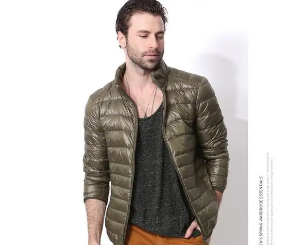 Осень зима 2018 новинка легкий пуховик мужское короткое пуховое пальто с