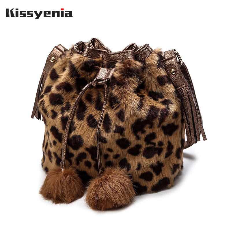Kissyenia роскошная женская сумка из натурального меха кожаная на плечо 2019 модная