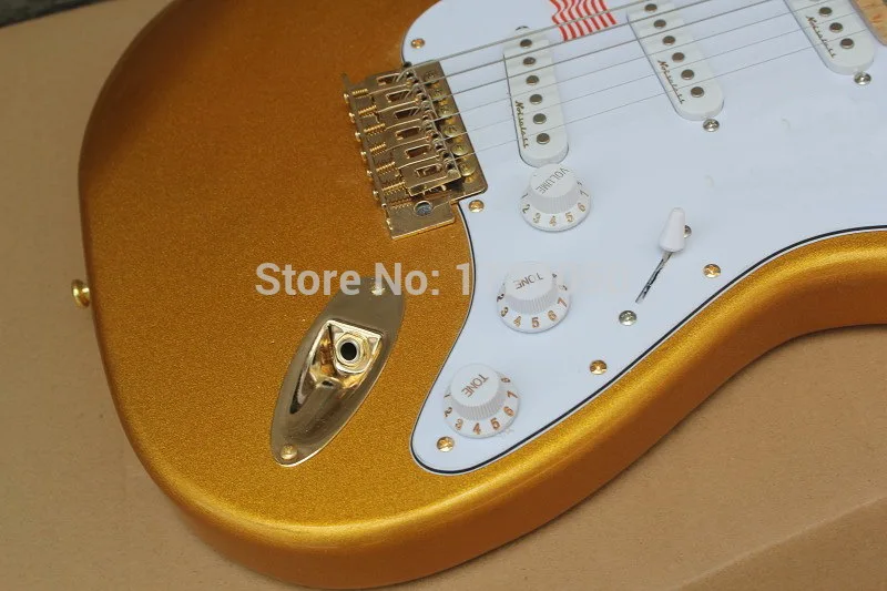 Chinese musical Instruments Factory direct wholesale New Gold color ST 6 Strings Electric Guitar free shipping 412 |