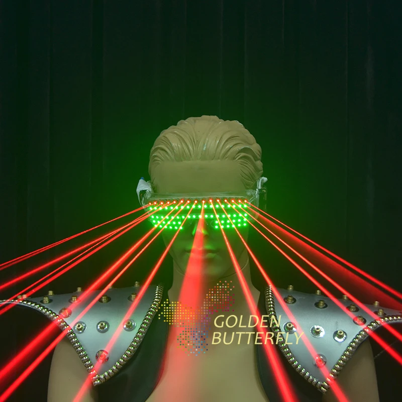 Светодиодные очки для занятий спортом лазерные модные светящиеся шар мужчин и