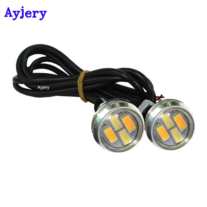 AYJERY 100 шт. (50 пар) 23 мм 5730 4 SMD Орлиный глаз белый Янтарный переключатель двойной