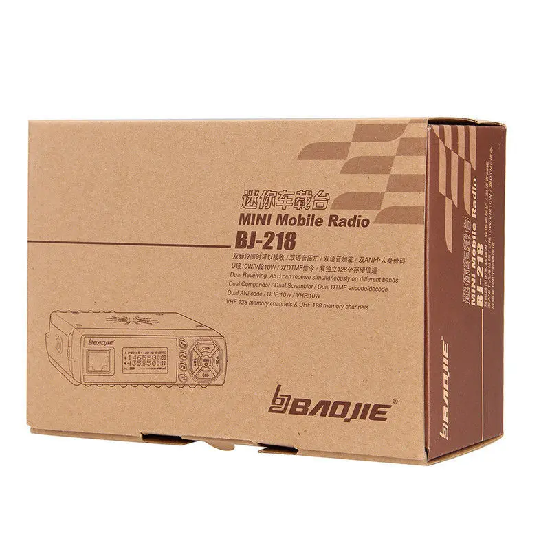 Baojie BJ 218 автомобильный мини мобильный радиоприемопередатчик 25 Вт VHF/UHF Vericle