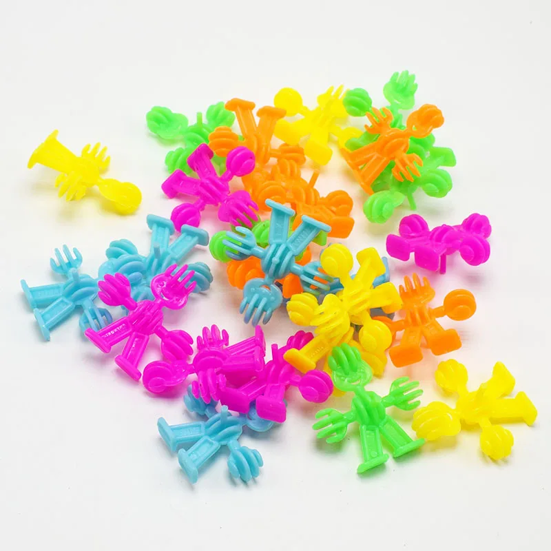 20/50 шт. Детская игрушка блокмен соединяющиеся блоки DIY игрушки для детей