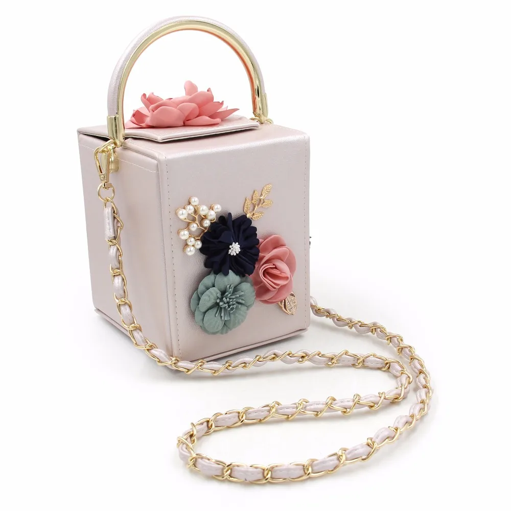 2018 New Fashion Flower Women Handbags Wedding Clutch Ladies Evening Bag Blue Shoulder Bags Day Clutches Pu Leather Luxury | Багаж и сумки