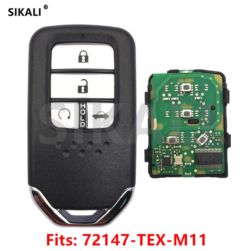 SIKALI 434 МГц умный ключ 4 кнопки для Honda Civic 72147 TEX M11 автомобильный пульт