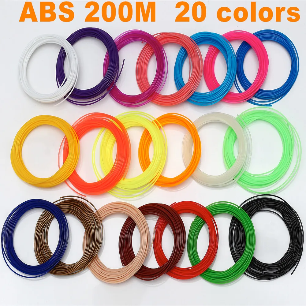 ABS нить для 3D принтера 1 75 мм 200 м 20 цветов|Материалы 3D-печати| |
