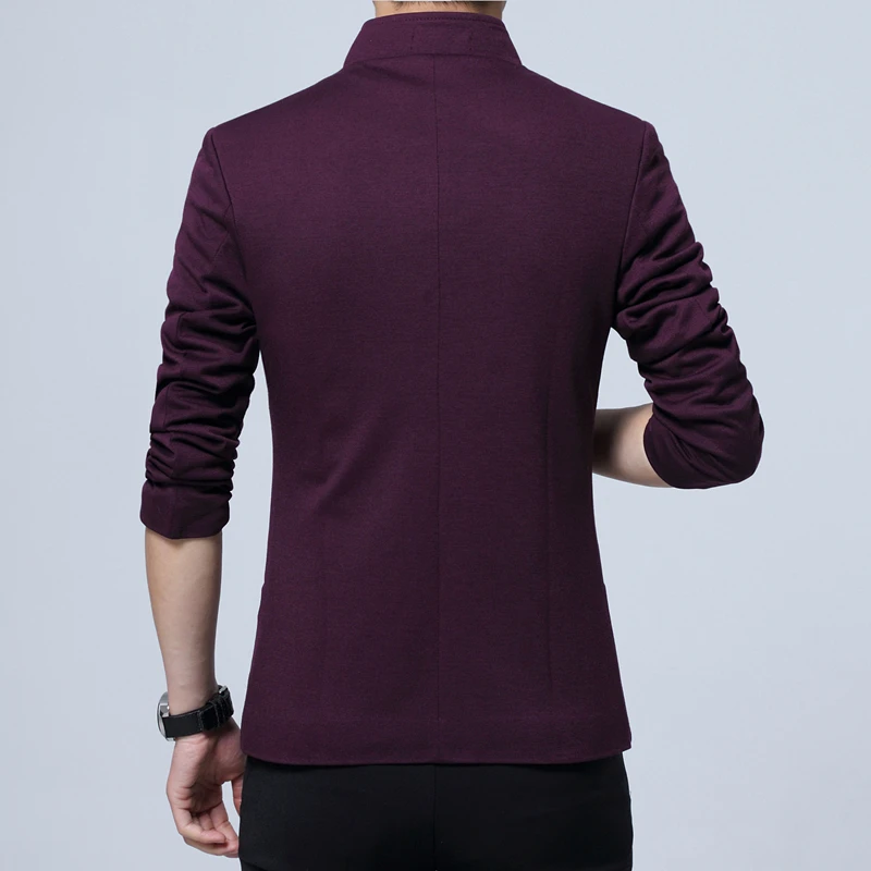 Liseaven Blazer Men Jackets Male Stand Collar Male Blazers Slim Fit Mens Blazer black Jacket Men Plus Size 5XL