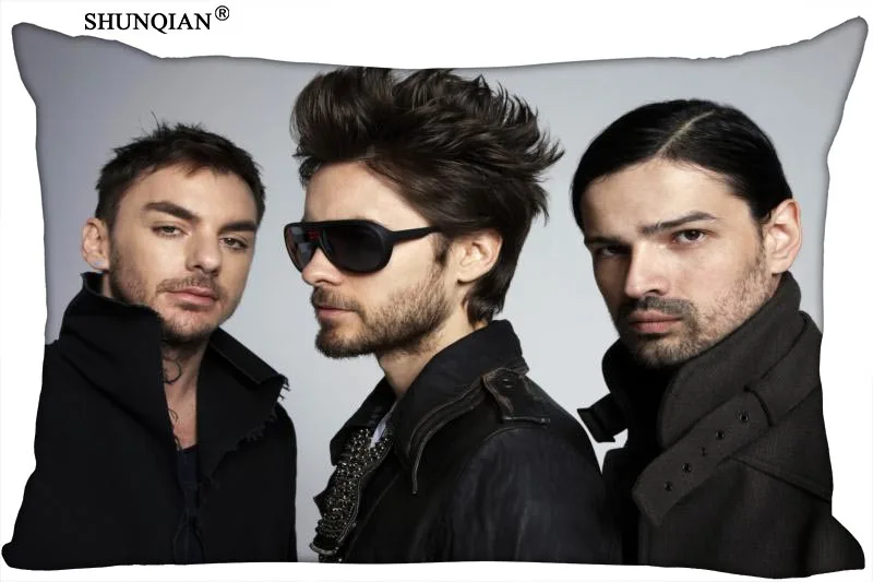 

Заказная 30 Seconds To Mars прямоугольник подушка чехол на молнии Классическая Подушка Чехол индивидуальные Подушка Чехол Покрытие thinline (с двух ст...