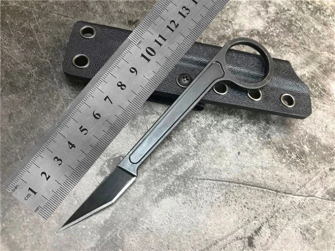 Каменная стирка практика прямой нож Karambit EDC инструмент K оболочка Открытый Отдых