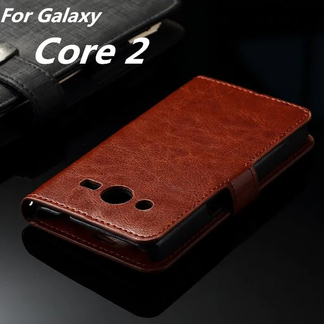 Core2 чехол с держателем для карт Samsung Galaxy Core 2 G355H кожаный телефона ультратонкий