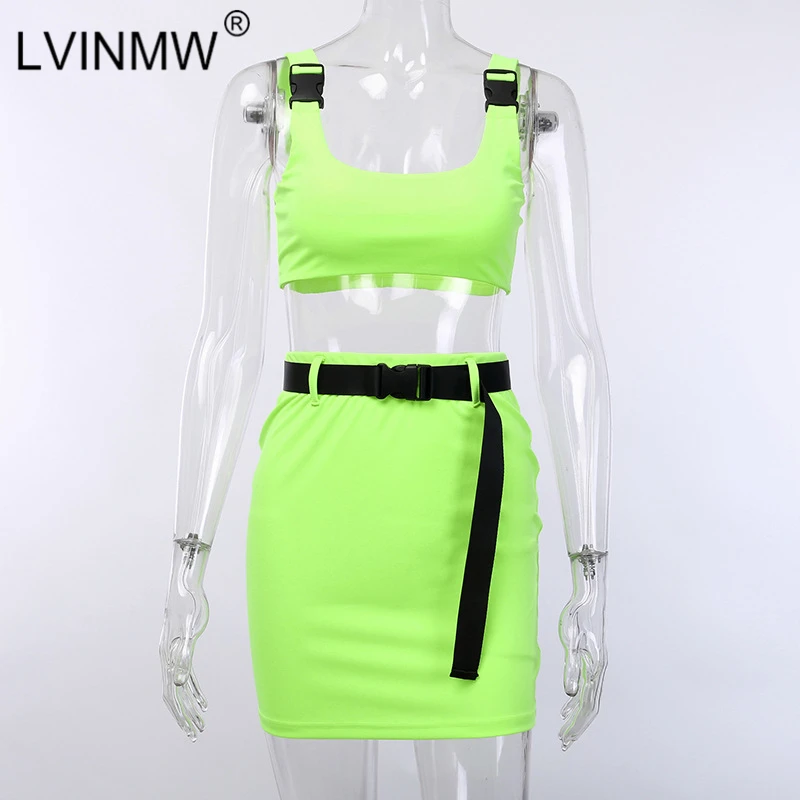 LVINMW пикантные трикотажные Low Cut квадратный воротник укороченный топ пояс Лук