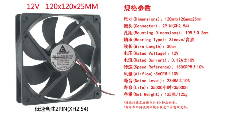 DC 5 в 12 В 24 в 12 см 120x120x25 мм компьютерное шасси USB источник питания DIY Вентилятор охлаждения - Цвет лезвия: 12V Low speed
