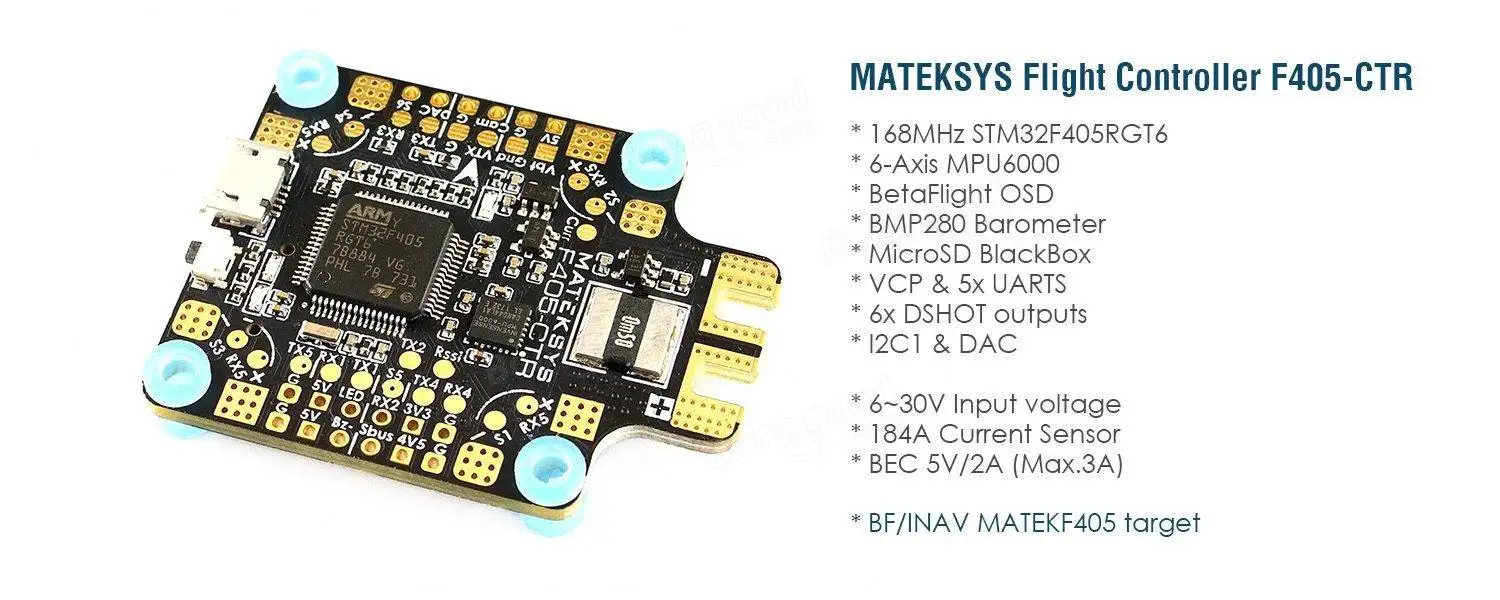 Контроллер полета Matek Mateksys встроенный PDB OSD 5 В/2 а BEC датчик тока для гоночного