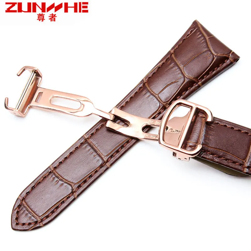 Черные коричневые новые мужские часы из натуральной кожи ремешок нержавеющей