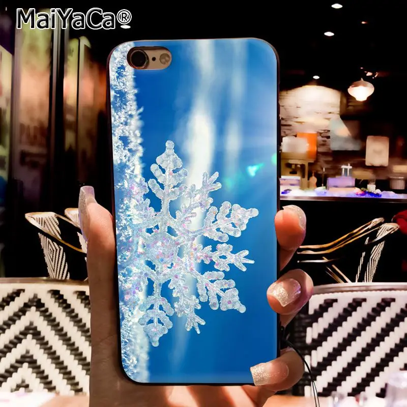 Чехол для телефона MaiYaCa Merry Christmas Снежинка для iphone 11 Pro 11Pro Max 6S 6plus 7 7plus 8 8Plus X Xs MAX 5 5S XR