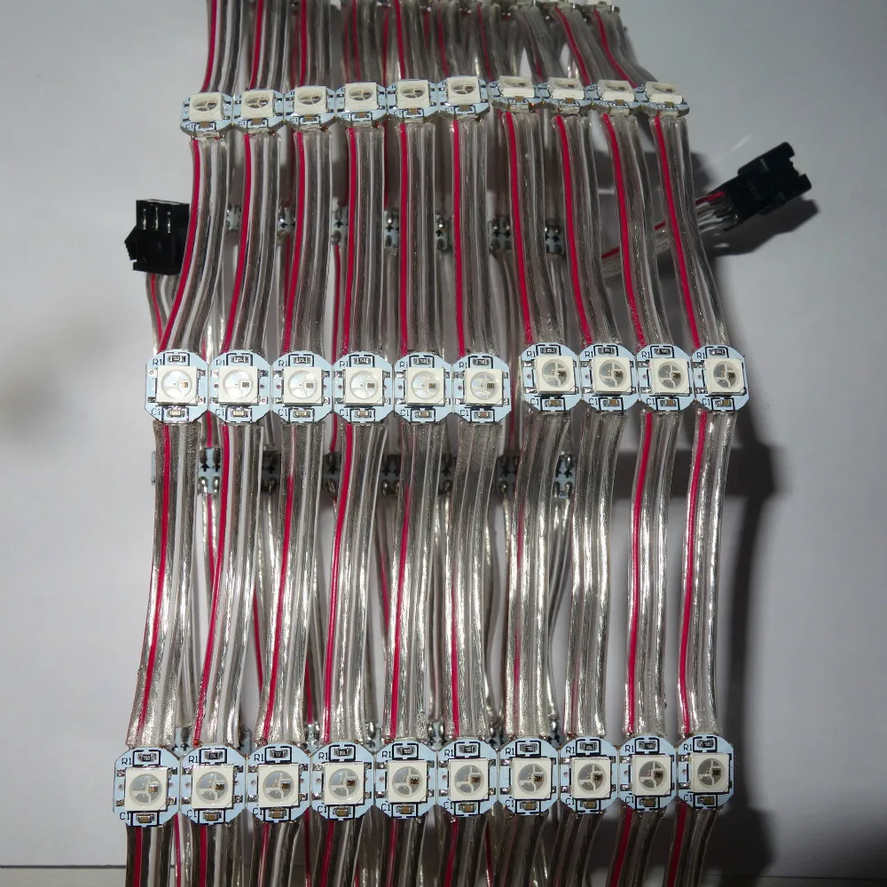 100 шт./струна DC5V WS2812B Адресуемая rgb полноцветная Пиксельная лампа 5 см расстояние