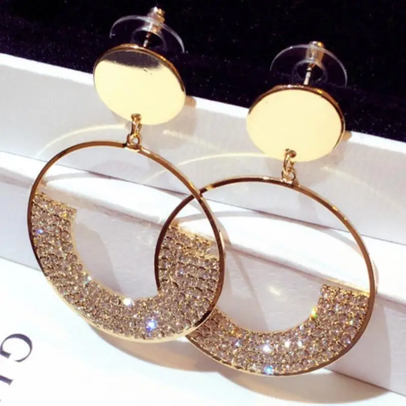 

Fashion Gold Color Hoop Earrings For Women Bohemian Statement Geometry Round Creole Earring Pierce Jewelry