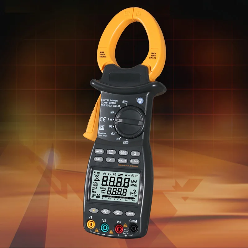 Цифровой измеритель мощности MS2203|clamp meter|clamping clampclamp power meter |